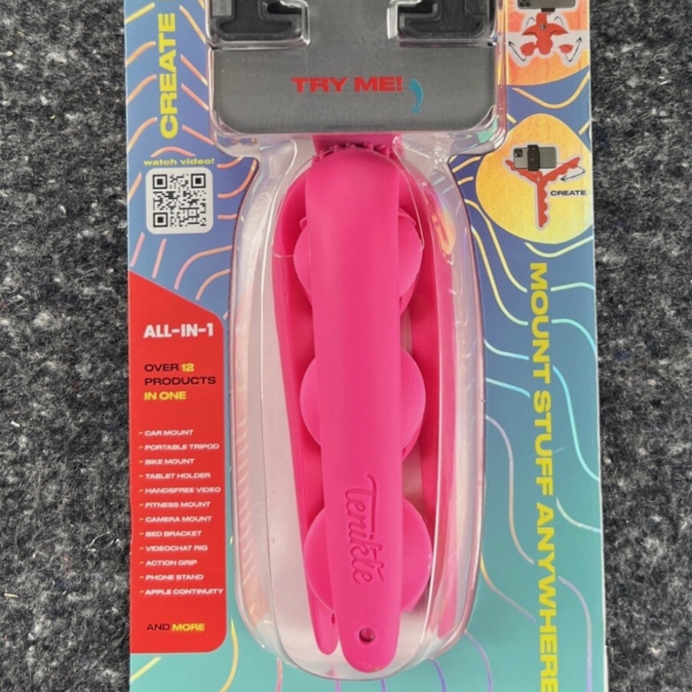 Tenikle Pro Flexible Tripod Bendable Suction Cup Camera & Phone Mount Pink